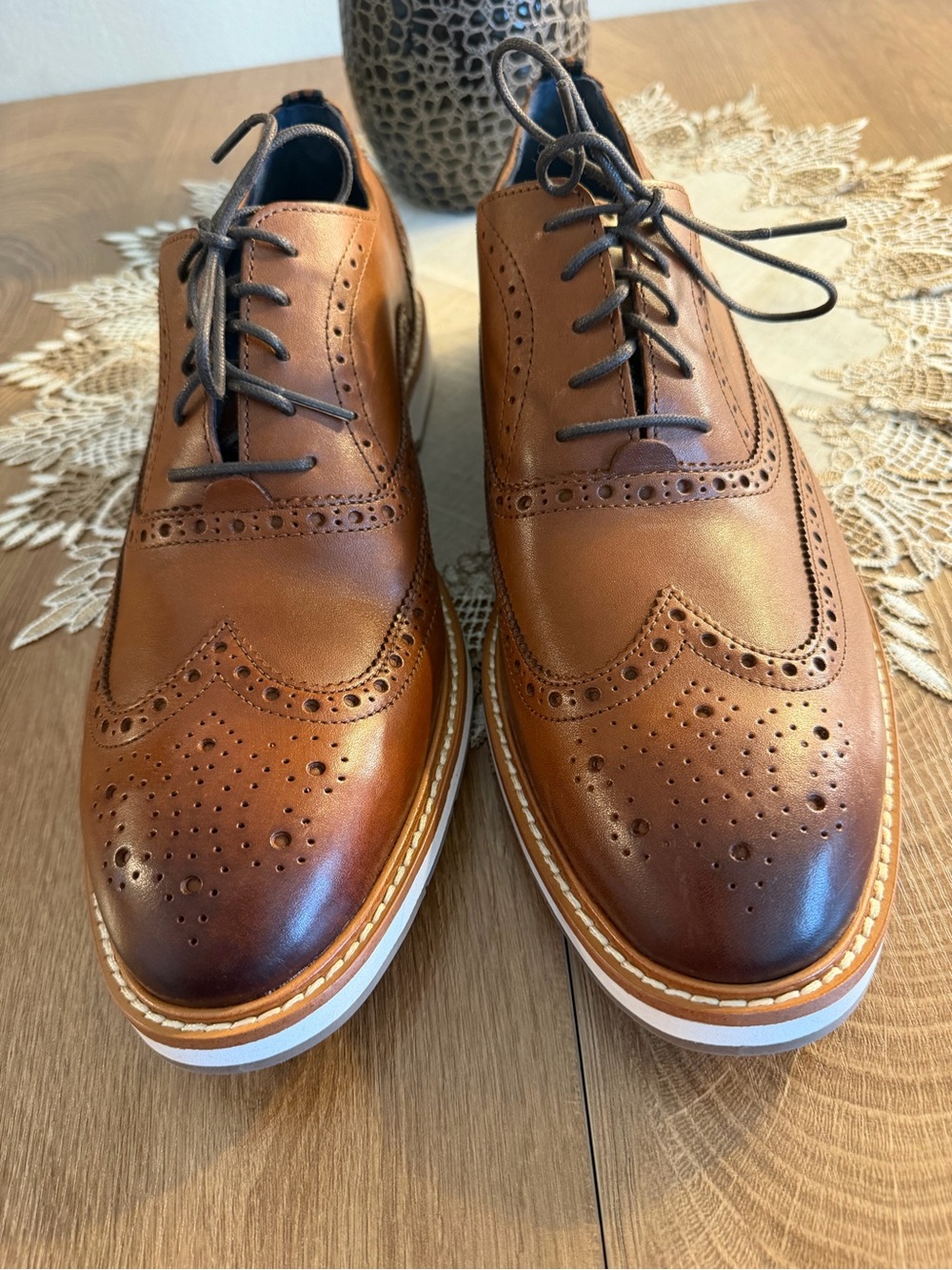 Men’s Cole Haan Wing Tipped Toe Oxfords made in Vietnam 12 M NWOB - Picture 3 of 10